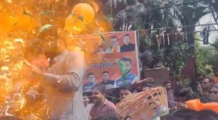 भाजयुमो प्रदेश अध्यक्ष की स्वागत रैली में हादसा, गुब्बारे फटने से शशांक रावत समेत छह झुलसे